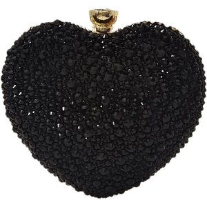 ❤️ Heart Shape Clutch Purse Mini Love Heart Rhinestone Handbag Party Women Purse